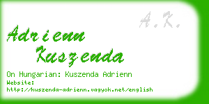 adrienn kuszenda business card